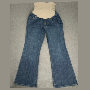 American Start Original Maternity Jean Pants Large 99%Cotton 1%Spandex Flare Leg